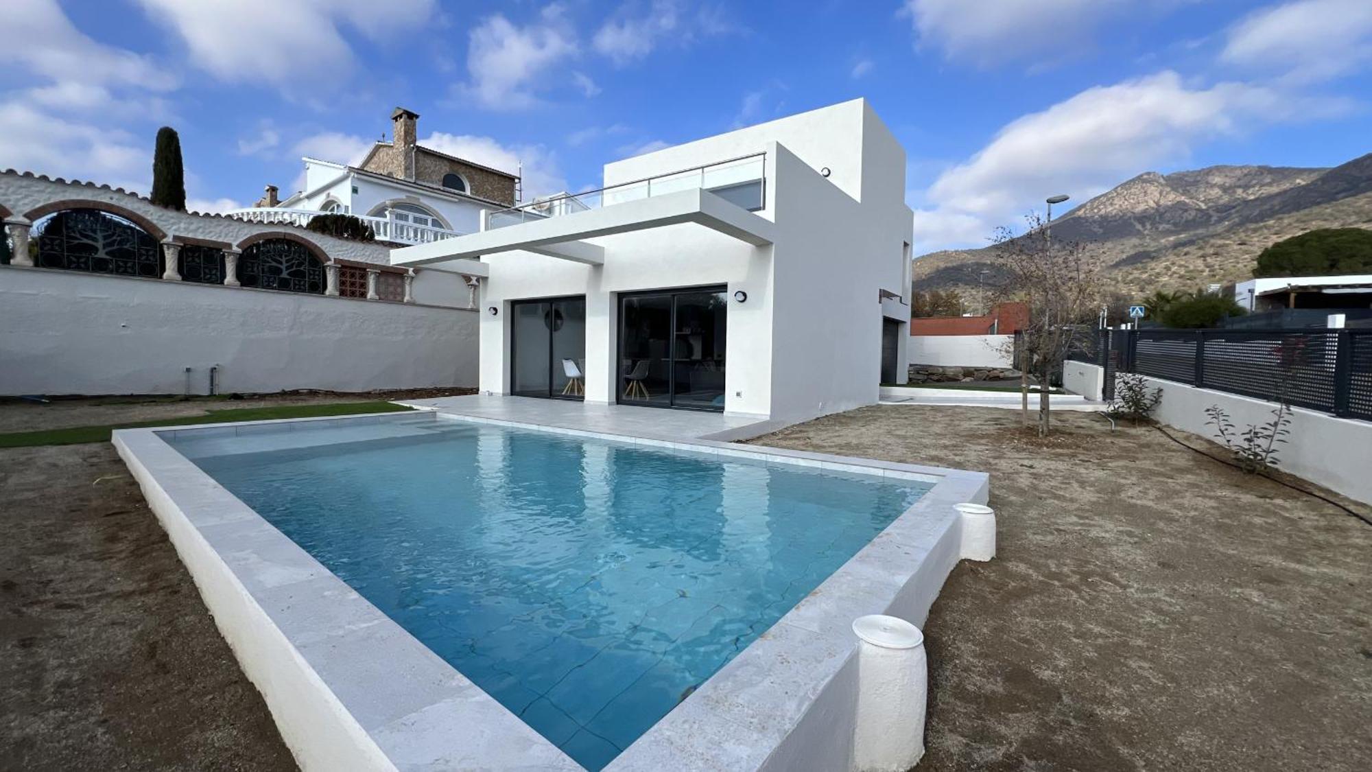 Villa Casa Moderna Roses Con Piscina Y Jardin Mas Bosca, Roses Palau Saverdera Exterior foto