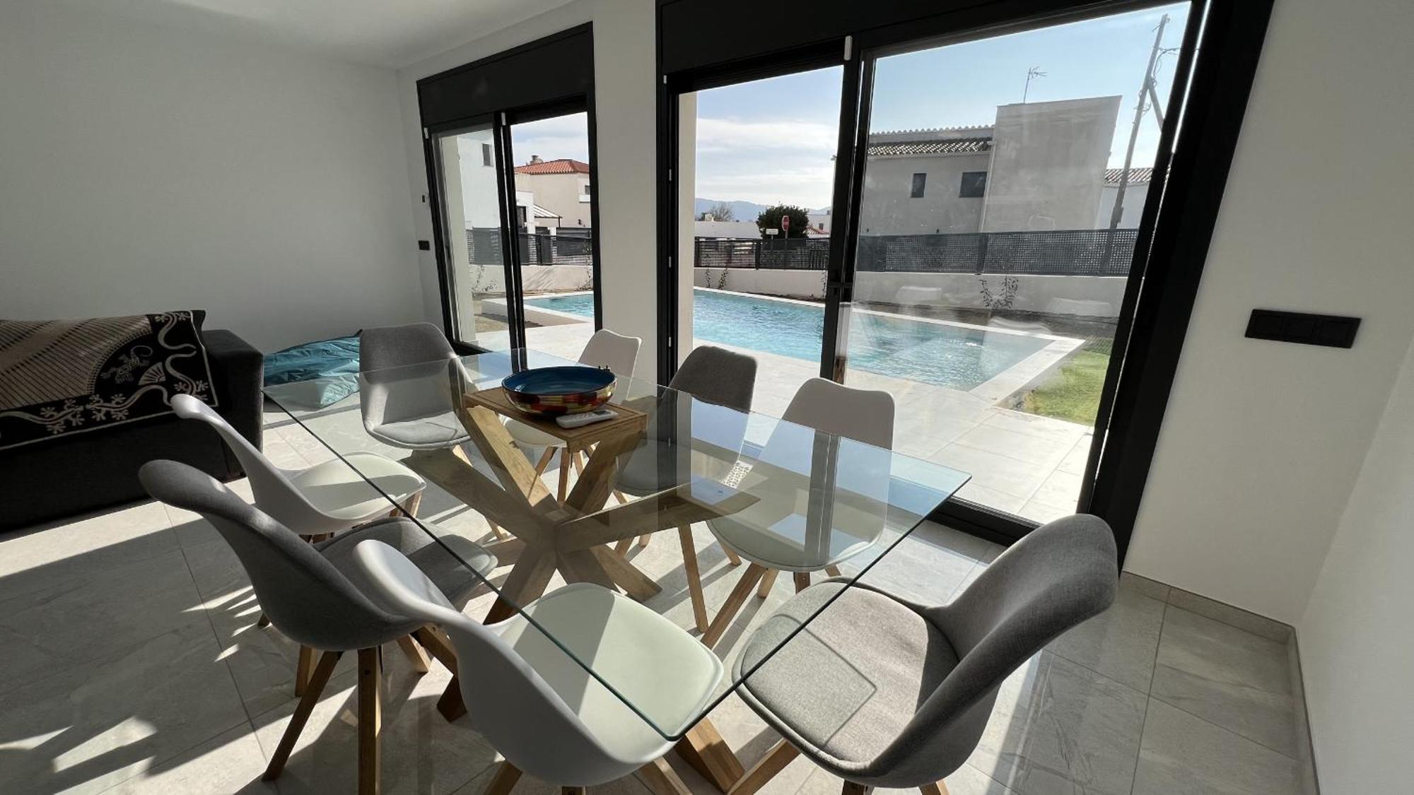 Villa Casa Moderna Roses Con Piscina Y Jardin Mas Bosca, Roses Palau Saverdera Exterior foto